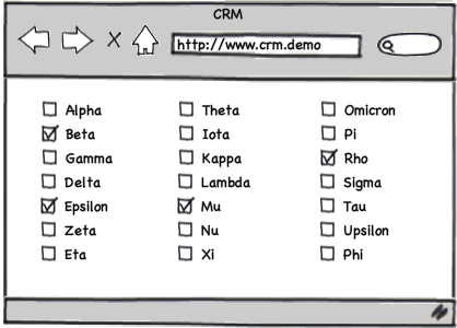CRM Checkboxes