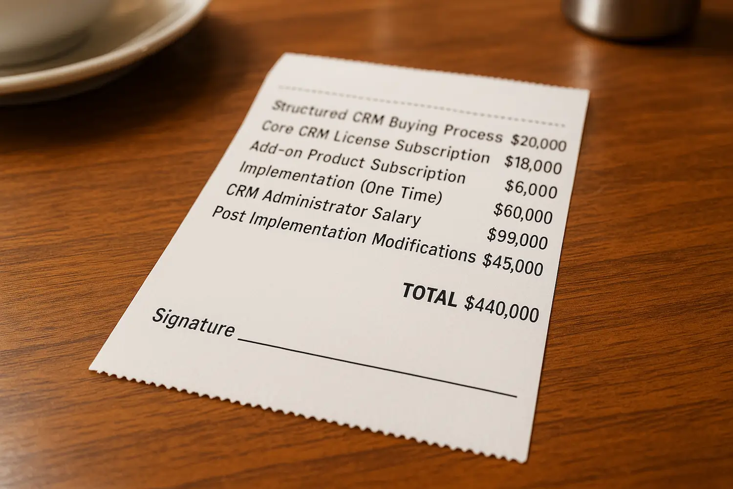 CRM Expenses Receipt