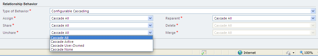 Microsoft Dynamics 365 Relationship Behavior