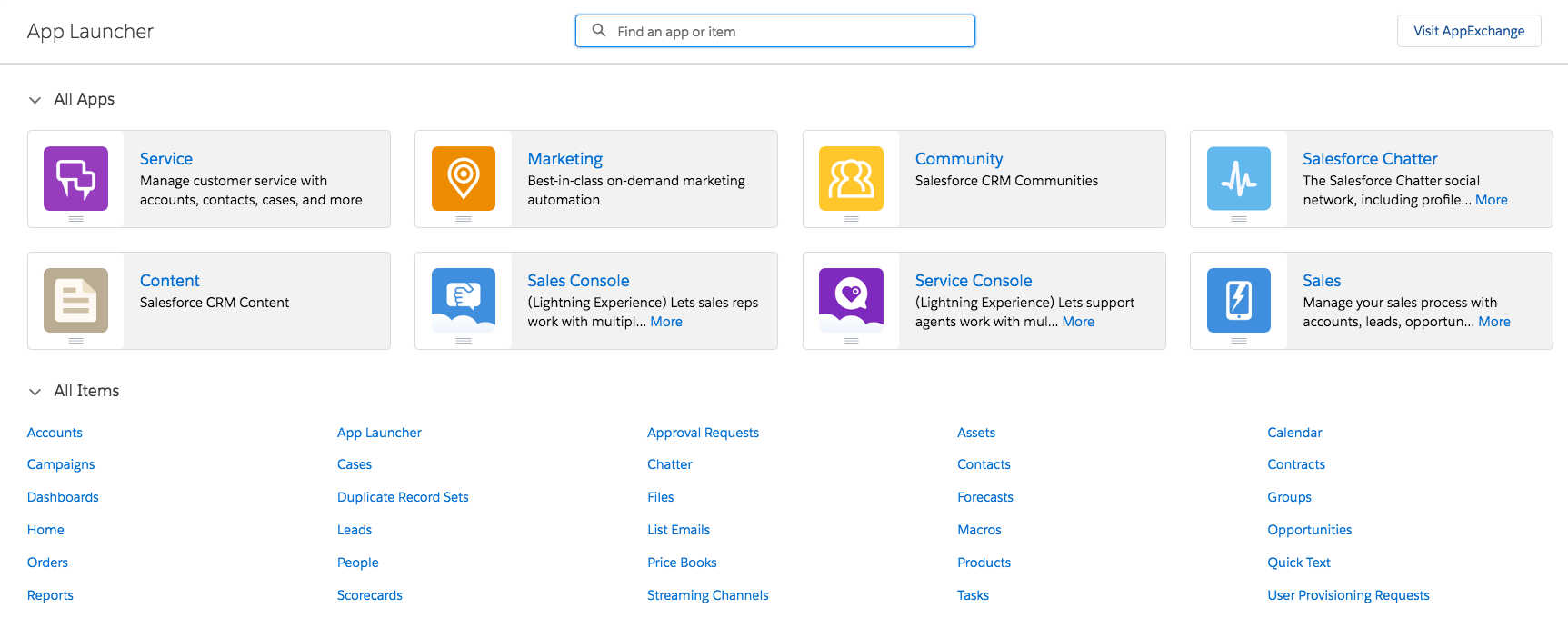 Salesforce App Launcher