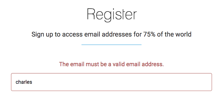 Online Signup Form Data Validation