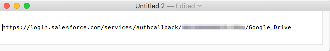 Callback URL Text Editor
