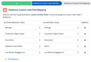 ActiveCampaign Salesforce Integration Mapping