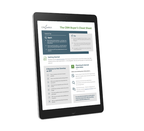 CRM Buyer's Cheat Sheet