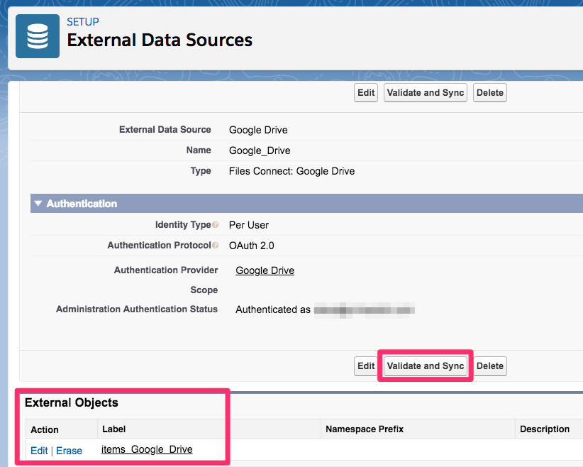 External Data Sources External Object