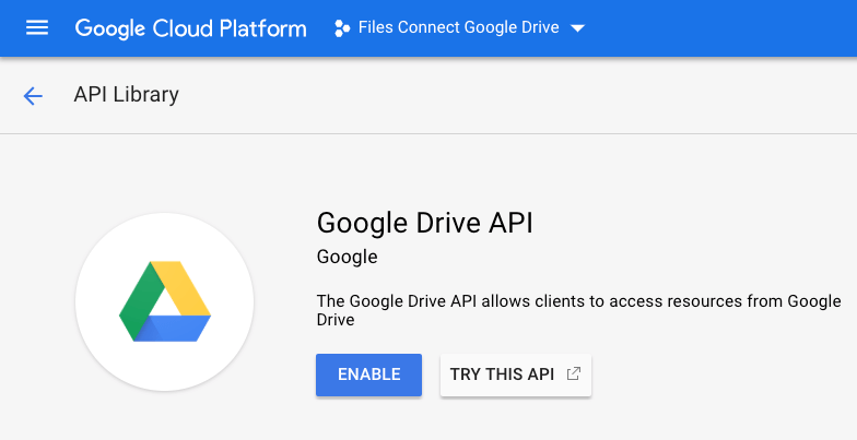 GCP - Enable Google Drive API