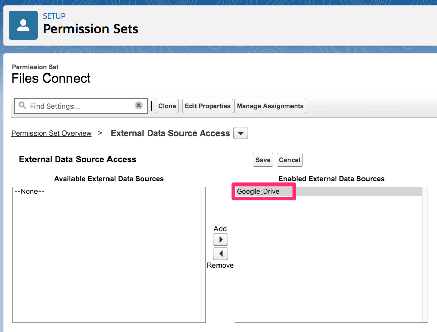 Files Connect Permission Set External