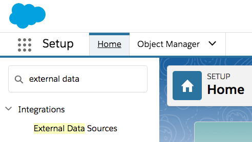 Salesforce Setup - Search on External Data