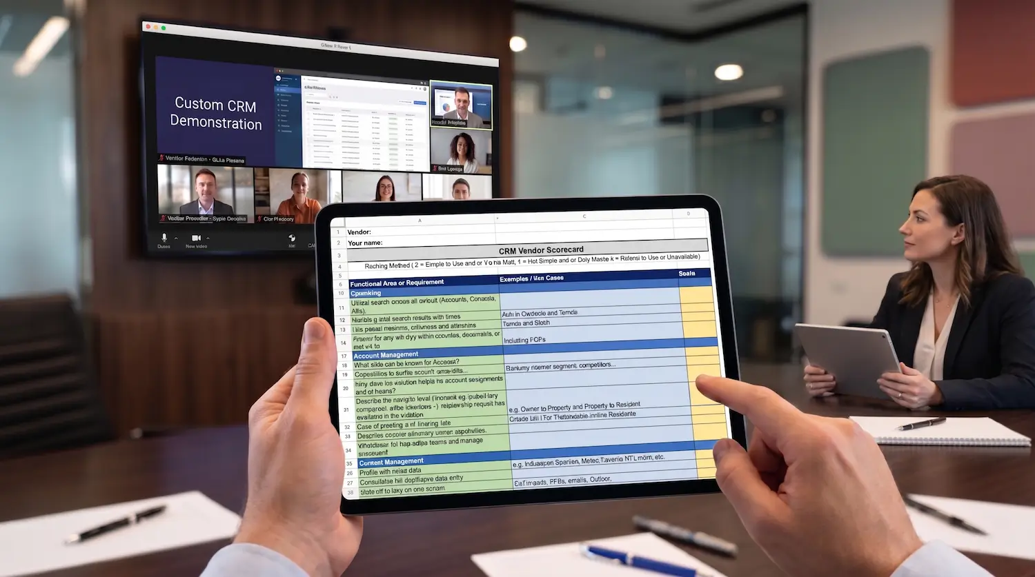 CRM Vendor Scoring During Custom Demo