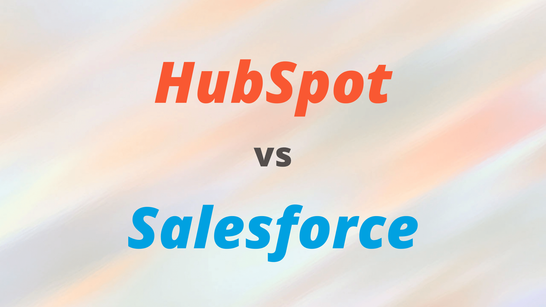 HubSpot versus Salesforce