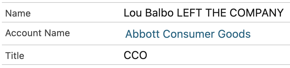 Bad CRM Data in Last Name Field