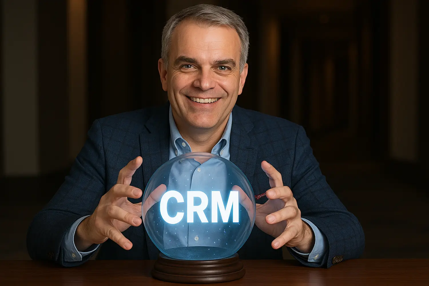 The Future of CRM with a Likeness of Clint Oram