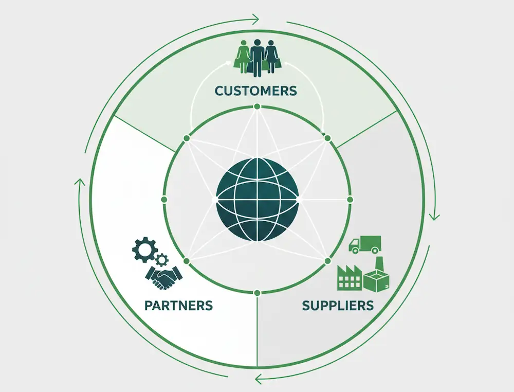 360 Degree View of Customers, Partners, Suppliers