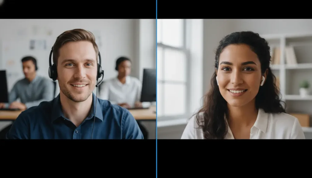 Customer Success Rep Talking to Customer