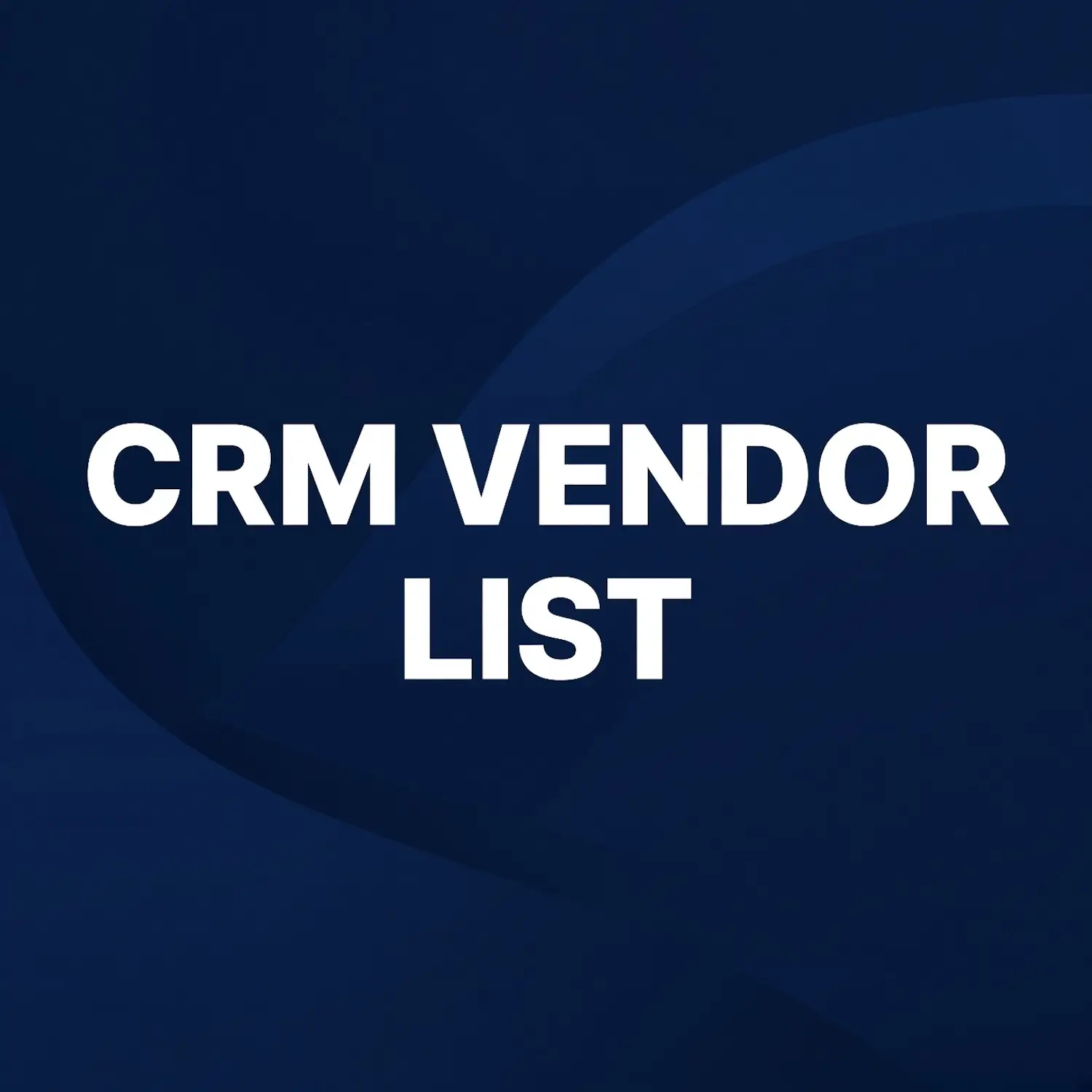 CRM Vendor Directory company list